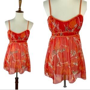 VS Very Sexy orange animal print teddy size S